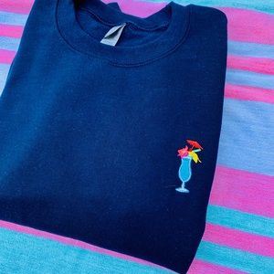 Cocktail Embroidered Sweatshirt